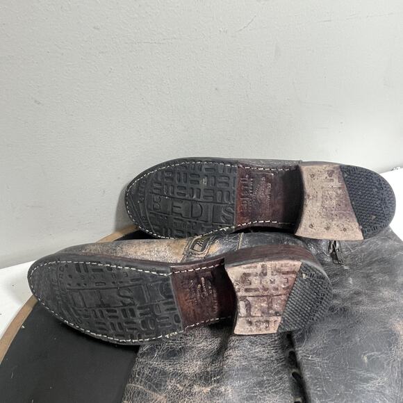 Bed Stu Boots Manchester Riding Boots Women SZ 8 Hand Wash Leather Tall Gray - Picture 11 of 14